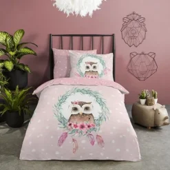 Good Morning Elephants Dekbedovertrek - Green - 140 x 220 cm