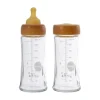 Hevea Medium Flow Kit Glazen Fles 250 ml 2 Stuks