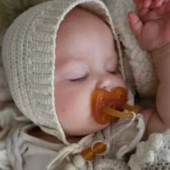 Hevea Orthodontische Fopspeen - 0-3 Mnd – 2 Stuks - Naturel