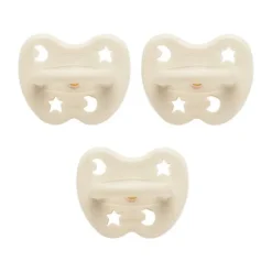 Hevea Trial Fopspeen - 0 Mnd - 3-Pack - Natural