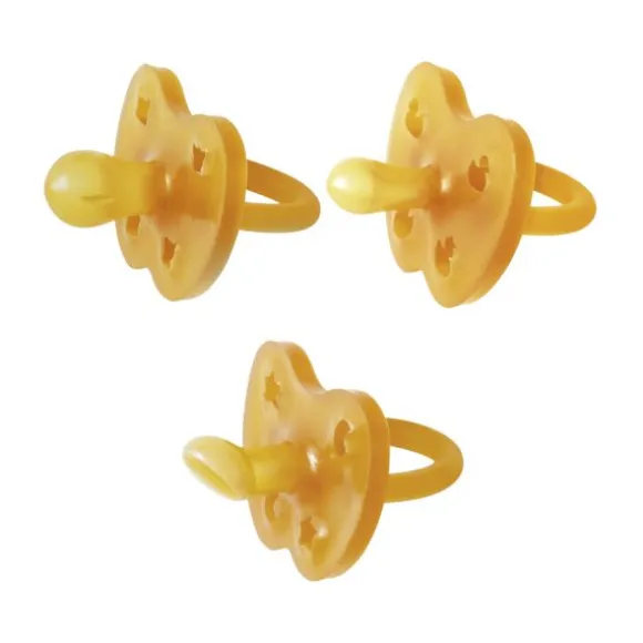 Hevea Trial Fopspeen - 0 Mnd - 3-Pack - Natural