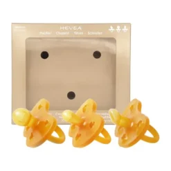 Hevea Trial Fopspeen - 0 Mnd - 3-Pack - Natural