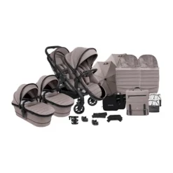 ICandy Peach 7 Twin Kinderwagen - Essentiel Bundel - Cookie