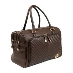 Isoki Double Zip Luiertas - Diagonal Quilted Chocolate