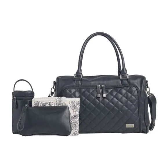 Isoki Zip Quilted Luiertas Toorak Black