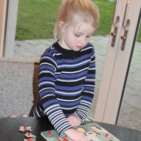 Jep! Kids Houten Knopjespuzzel - Garden - Multicolor