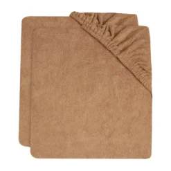 Jollein Aankleedkussenhoes (2pack) 50x70cm Badstof - Caramel/Biscuit
