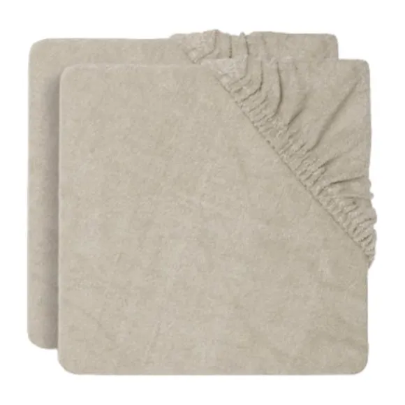 Jollein Aankleedkussenhoes (2pack) 50x70cm Badstof - Caramel/Biscuit