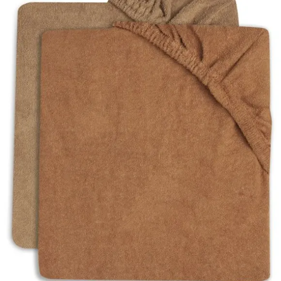 Jollein Aankleedkussenhoes (2pack) 50x70cm Badstof - Caramel/Biscuit