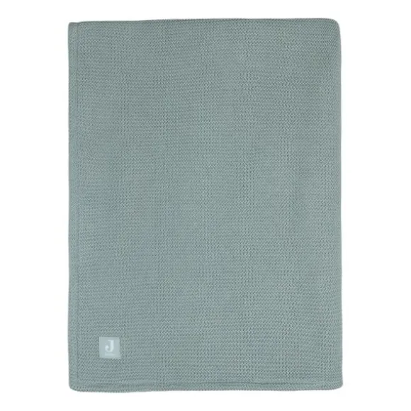 Jollein Basic Knit Wiegdeken 75 x 100 cm Forest Green / Fleece