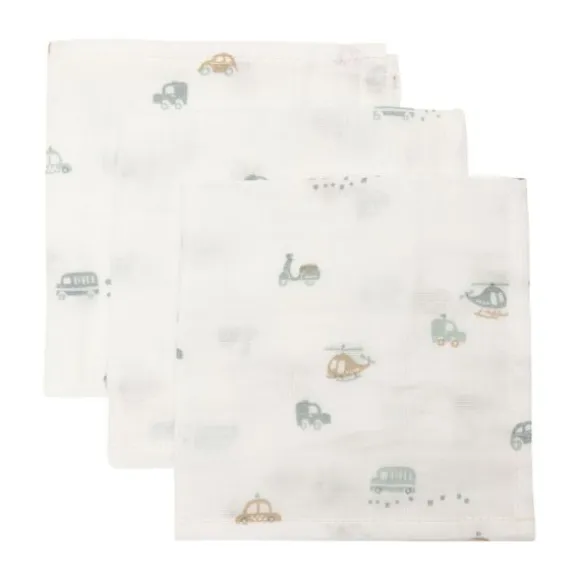 Jollein Bloomy Monddoekje - 3 Stuks - 31 x 31 cm - Hydrofiel