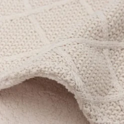 Jollein Check Knit Ledikantdeken - 100 x 150 cm - Oatmeal