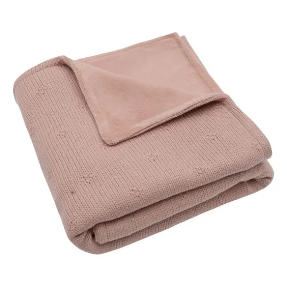 Jollein Cosy Knit Wiegdeken - 75x100cm - Wild Rose/Velvet