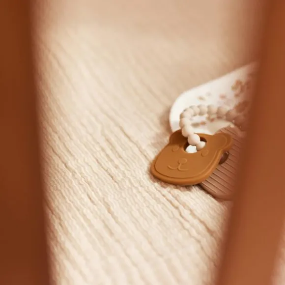 Jollein Deken Wieg - 75 x 100 cm Fringe Stripe Biscuit/Ivory GOTS