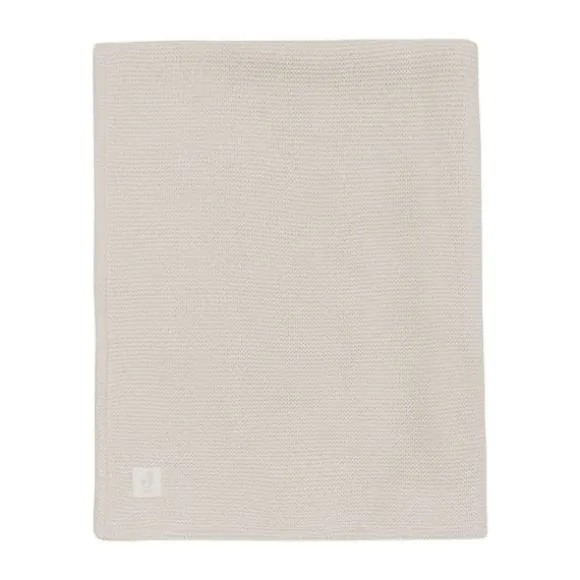 Jollein Deken Wieg - Basic Knit - 75 x 100 cm - Oatmeal/Velvet