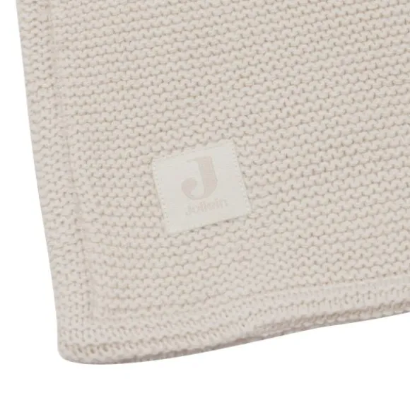 Jollein Deken Wieg - Basic Knit - 75 x 100 cm - Oatmeal/Velvet