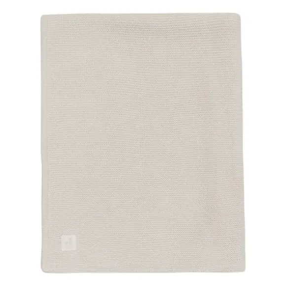 Jollein Deken Wieg - Basic Knit - 75 x 100 cm - Oatmeal/Velvet