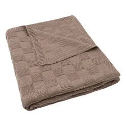 Jollein Deken Wieg - Box Knit - 75 x 100 cm - Warm Sand