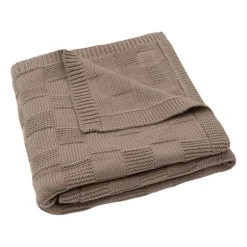 Jollein Deken Wieg - Box Knit - 75 x 100 cm - Warm Sand