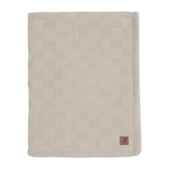Jollein Deken Wieg - Box Knit/Velvet - 75 x 100 cm - Warm Sand