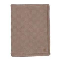 Jollein Deken Wieg - Box Knit/Velvet - 75 x 100 cm - Warm Sand