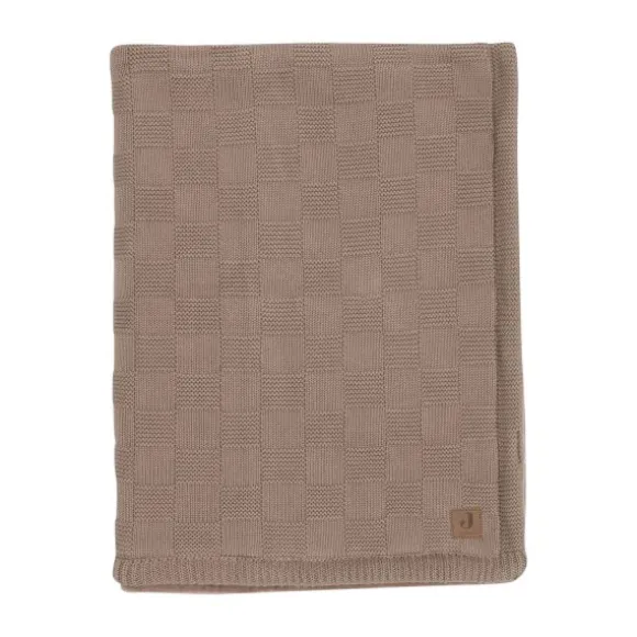 Jollein Deken Wieg - Box Knit/Velvet - 75 x 100 cm - Warm Sand