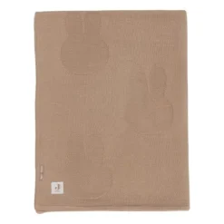 Jollein Deken Wieg - Miffy - 75 x 100 cm - Biscuit/Velvet
