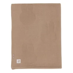 Jollein Deken Wieg - Miffy - 75 x 100 cm - Biscuit/Velvet