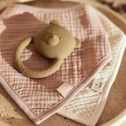 Jollein Slab Bandana Hydrofiel - Wild Rose / Oatmeal - 2 Stuks