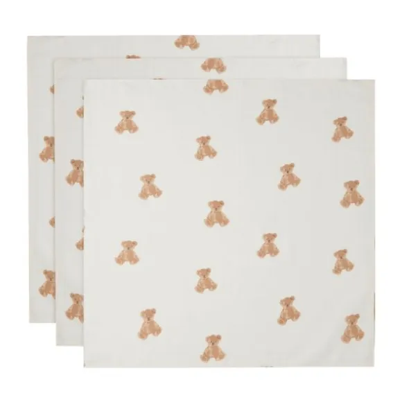 Jollein Teddy Bear Multidoek Hydrofiel Small 3 Stuks