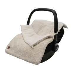 Jollein Voetenzak 3/5 Punts - Groep 0+ - Check Knit - Oatmeal