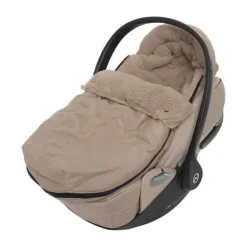 Jollein Voetenzak Groep 0+ 3/5 punts gordel - Embossed - Sand