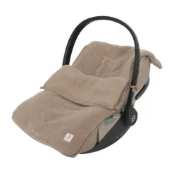 Jollein Voetenzak Groep 0+ 3/5‑Punts Gordel - Cloudy Rib - Oatmeal