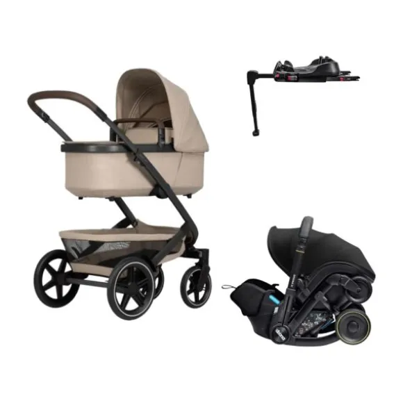 Joolz Geo 3 Kinderwagen 4-in-1 Classic Look - Sandy Taupe | Doona X Autostoeltje | Doona X Isofix Base