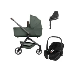 Joolz Hub 2 Kinderwagen 4-in-1 - Stone Grey | Maxi-Cosi Pebble 360 Pro 2 Autostoeltje | Maxi-Cosi FamilyFix 360 Pro