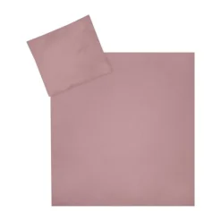 Julius Zöllner Dekbedovertrekset - Uni Red Earth - 80x80 cm + 35x40 cm