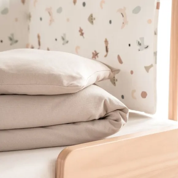 Julius Zöllner Dekbedovertrekset - Uni Red Earth - 80x80 cm + 35x40 cm