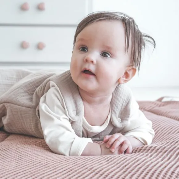 Julius Zöllner Muslin Babyslaapzak - Groen - Maat 62/68