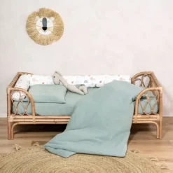 Julius Zöllner Muslin Bedlinnen - Sand - 80×80 + 35×40 cm