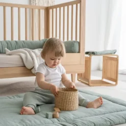 Julius Zöllner Muslin Playmat – Sand – 95/135 cm