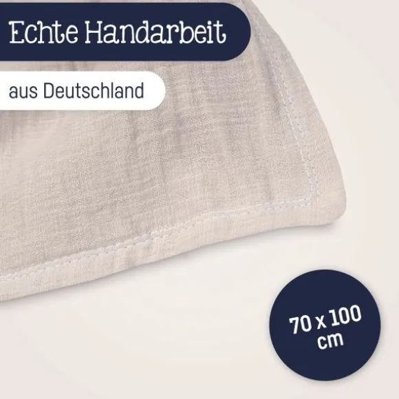 Julius Zöllner Muslin Wiegdeken - Sand - 70×100 cm