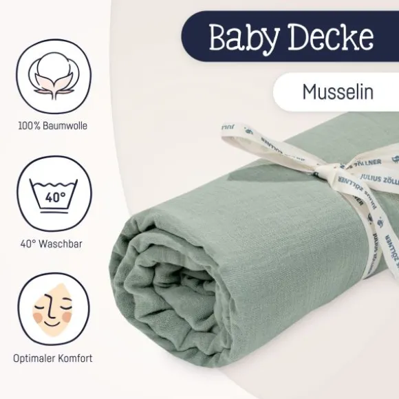 Julius Zöllner Muslin Wiegdeken - Sand - 70×100 cm