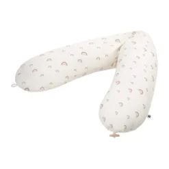 Julius Zöllner Organic Voedingskussen Hoes Nappi – Roze – Birdy – 190 cm