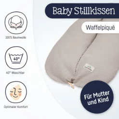 Julius Zöllner Voedingskussenhoes - Waffelpiqué - Seashell - 190 cm