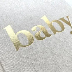 Kidooz Baby Mijn Eerste Jaar Boek Linnen Goudfolie