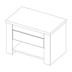 Kidsmill Alaska Nachtkastje Wit Mat