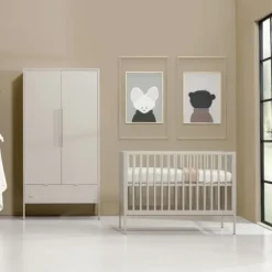 Kidsmill Amy Babykamer Oatmeal | Bed 60 x 120 cm + Commode Breed