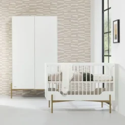 Kidsmill Boutique Babybed Wit / Brass 60 x 120 cm