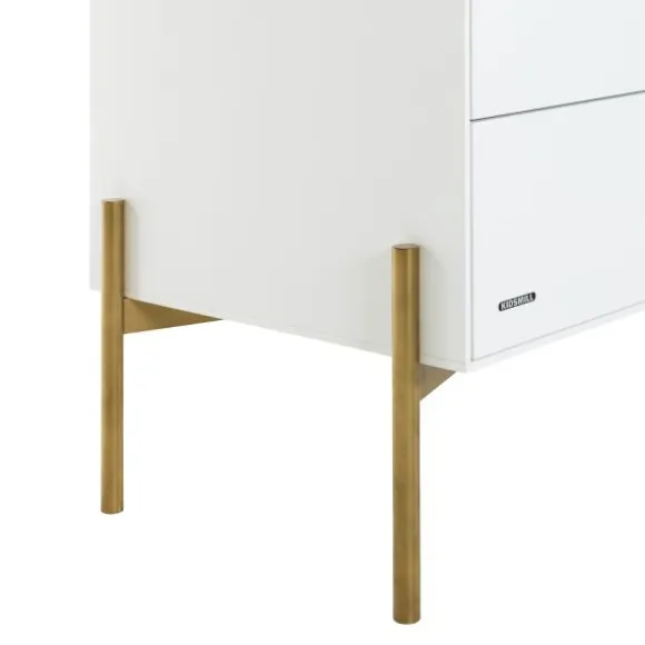 Kidsmill Boutique Babykamer Wit / Brass | Bed 60 x 120 cm + Commode