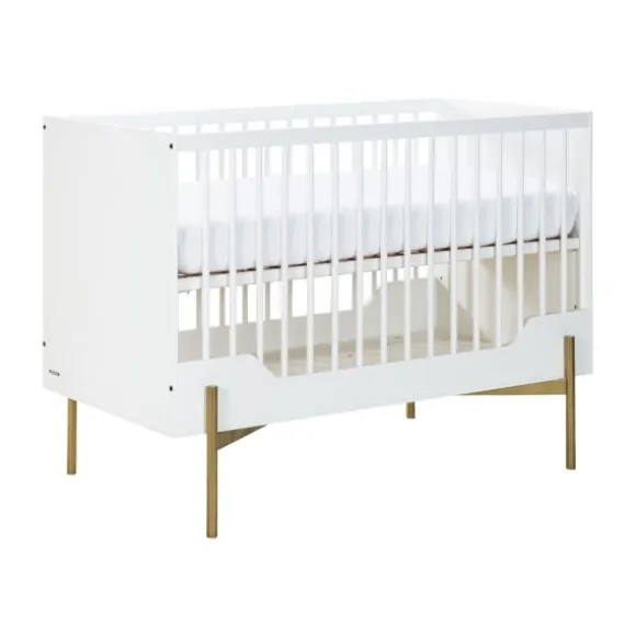 Kidsmill Boutique Babykamer Wit / Brass | Bed 60 x 120 cm + Commode